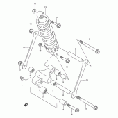 Схема вузла: Важіль прогресії (Model k/l) для Suzuki GS500