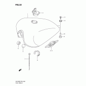 Схема узла: Топливный бак для Suzuki GZ125 Marauder