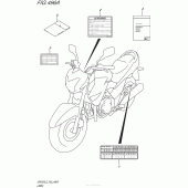 Схема вузла: Інформаційні наклейки для Suzuki GW250 Inazuma