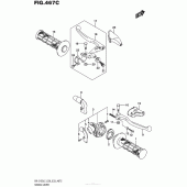 Схема узла: Ручки руля (Dr-Z125L E33) для Suzuki DR-Z125 DR-Z125