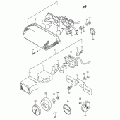 Схема узла: Задний фонарь (Стоп-сигнал) (Model m/n/p/r/s) для Suzuki DR800