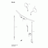 Схема узла: Руль & Тросики (E6) для Suzuki DR200 DR200SE