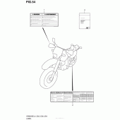 Схема вузла: Інформаційні наклейки (Dr650Sel4 E28) для Suzuki DR650 DR650SE