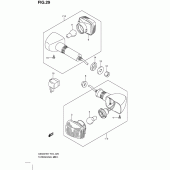 Схема узла: Поворотники (Gs500h) для Suzuki GS500