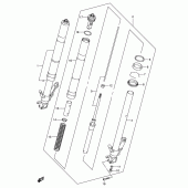 Схема вузла: Передня вилка для Suzuki GSX1300 Hayabusa