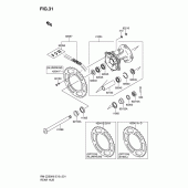 Схема узла: Ступица заднего колеса для Suzuki RM-Z250