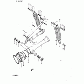 Схема узла: Задний рычаг подвески для Suzuki GS1000