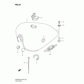 Схема узла: Топливный бак (Model k8/k9) для Suzuki GZ250 Marauder