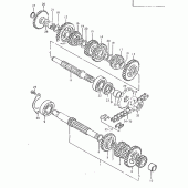 Схема узла: Трансмиссия для Suzuki TS125
