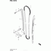 Схема вузла: Ланцюг ГРМ & Натягувач & Заспокоювач Suzuki LS650 Boulevard S40