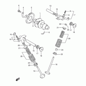 Схема узла: Распредвал & Клапан для Suzuki DR250