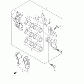 Схема вузла: Передній гальмівний супорт для Suzuki GSF1200 Bandit