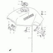 Схема вузла: Паливний бак (Model r/t) для Suzuki VX800 VX800