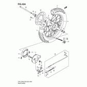 Схема вузла: Заднє колесо (Dr-z125k4/k5/k6/k7) для Suzuki DR-Z125 DR-Z125