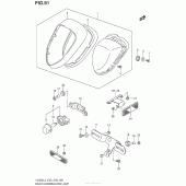 Схема узла: Задний фонарь (Стоп-сигнал) (Vl800Cl3 E03) для Suzuki VL800 Boulevard C50T