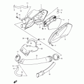 Схема узла: Воздушный фильтр для Suzuki UH150 Burgman
