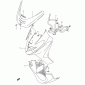 Схема вузла: Передній обтічник (Model y) для Suzuki AN400 Burgman (EU analogue of SkyWave)