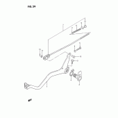 Схема вузла: Заднє гальмо для Suzuki TS185