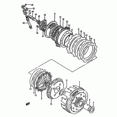 Схема вузла: Зчеплення (Model r) для Suzuki DR650 DR650R