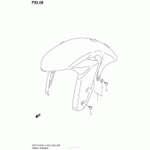 Схема вузла: Переднє крило (Gsx-R1000L4 E03) для Suzuki GSX-R1000