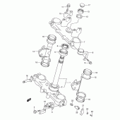 Схема узла: Рулевая траверса (Model k3/k4/k5) для Suzuki DR-Z250