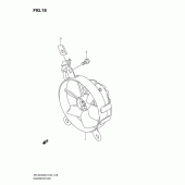 Схема узла: Вентилятор радиатора для Suzuki DR-Z400 DR-Z400S