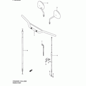 Схема вузла: Кермо & Тросики (Model k2/k3/k4/k5 e6) для Suzuki DR200 DR200SE