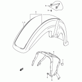 Схема вузла: Переднє крило (Model k2) для Suzuki VL800 Intruder Volusia