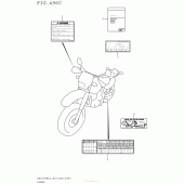 Схема вузла: Інформаційні наклейки (Dr650Sel5 E33) для Suzuki DR650 DR650SE