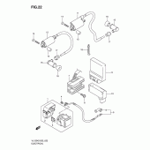 Схема вузла: Електроустаткування для Suzuki VL125 Intruder LC