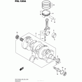 Схема вузла: Колінчастий вал Поршень для Suzuki GSX-R1000
