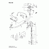 Схема узла: Задний тормозной цилиндр (Sv650sal1 e24) для Suzuki SV650