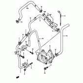Схема вузла: Система індукції повітря (E18, e39) для Suzuki DR650 DR650S