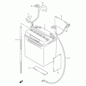 Схема вузла: Акумулятор для Suzuki GS500