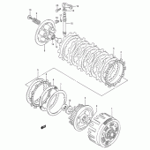 Схема узла: Сцепление для Suzuki TS200