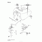 Схема вузла: Паливний бак (Vl1500Btl3 E03) для Suzuki VL1500 Boulevard C90T BOSS