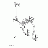 Схема узла: Передний тормозной шланг (Model l) для Suzuki GSX-R750