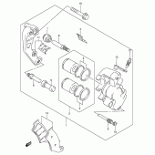Схема вузла: Передній гальмівний супорт для Suzuki DR650 DR650SE