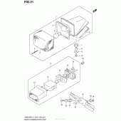 Схема вузла: Задній ліхтар (Стоп-сигнал) для Suzuki DR650 DR650SE