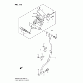 Схема вузла: Передній гальмівний циліндр (Gs500fh p33) для Suzuki GS500