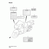 Схема вузла: Інформаційні наклейки (Gsx-R1000K1) для Suzuki GSX-R1000