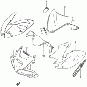 Схема вузла: Передній обтічник (Sv650sk1) для Suzuki SV650