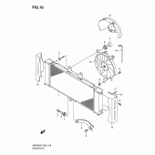 Схема вузла: Радіатор для Suzuki GSF650 Bandit