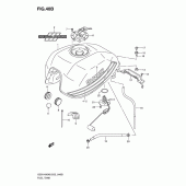 Схема узла: Топливный бак (Gsx1400zk7) для Suzuki GSX1400