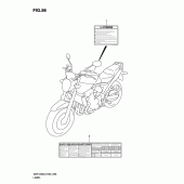 Схема вузла: Інформаційні наклейки для Suzuki GSF1250 Bandit