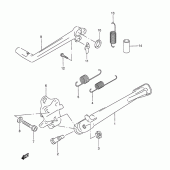 Схема вузла: Підставка для Suzuki GSX-R600