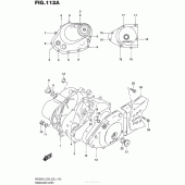 Схема вузла: Кришки картера для Suzuki DR200 DR200S