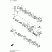 Схема вузла: Трансмісія для Suzuki LS650 Boulevard S40