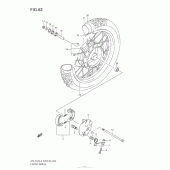 Схема узла: Переднее колесо (Dr-Z125L3 E28) для Suzuki DR-Z125 DR-Z125L