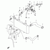Схема вузла: Патрубок системи охолодження для Suzuki DL1000 V-Strom